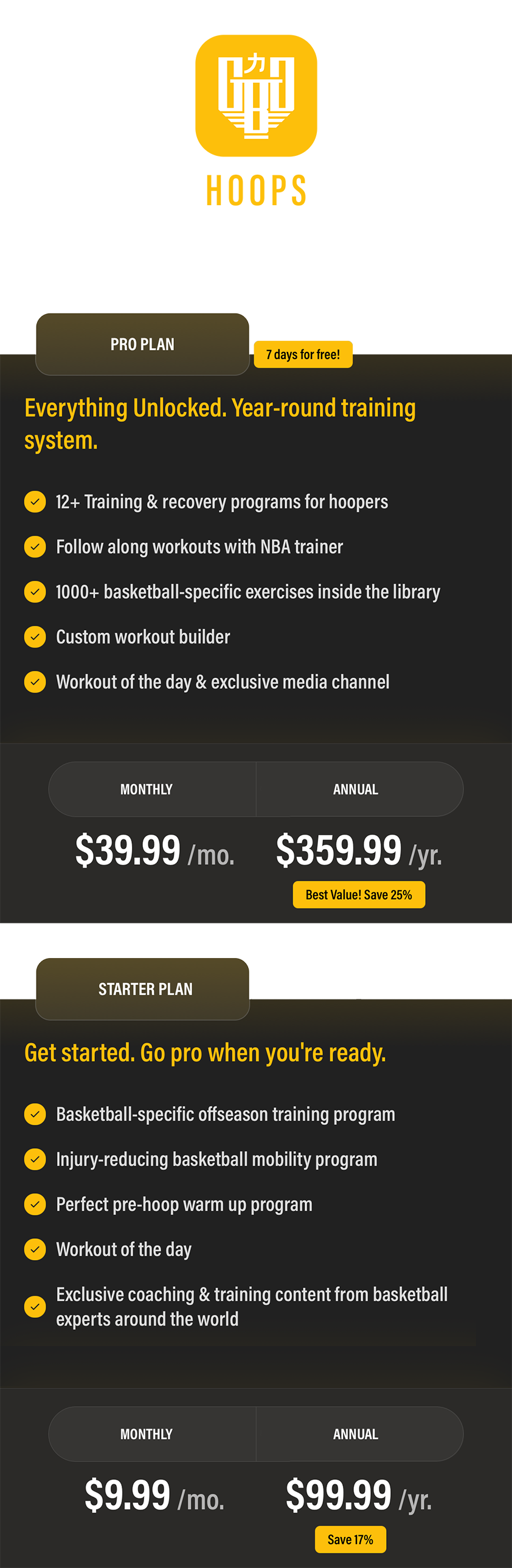 Select a Plan Mobile